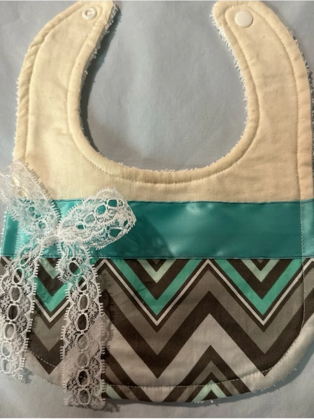 Handmade Chevron bib